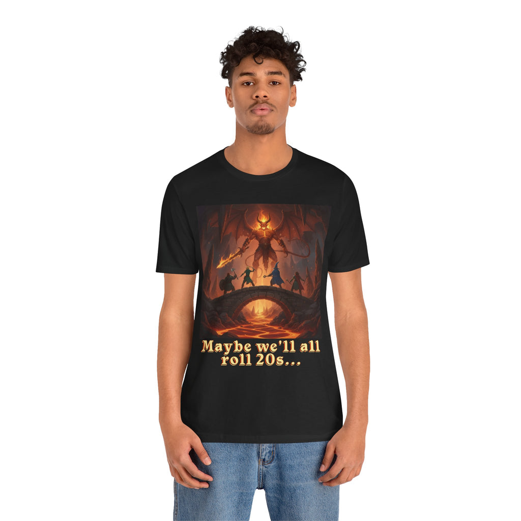 D&D Fantasy T-Shirt - Roll a Natural 20 Dungeon Master RPG Unisex Tee