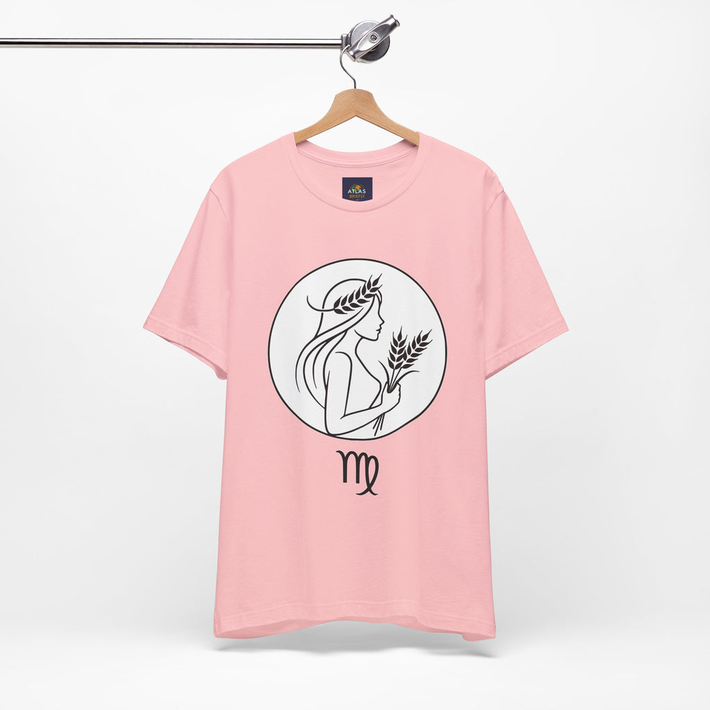 Virgo Zodiac Tee - Minimalist Black and White Unisex T-Shirt