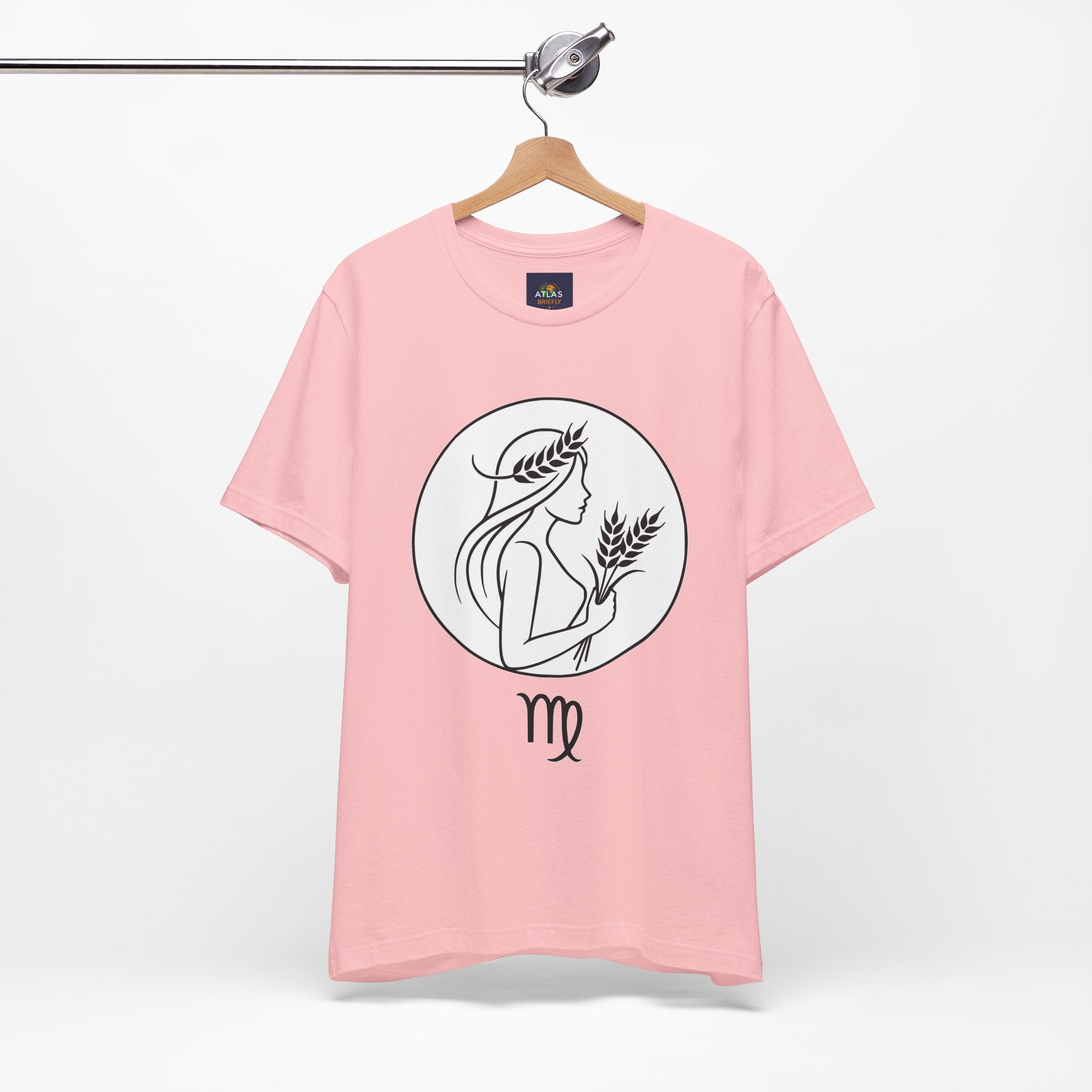 Virgo Zodiac Tee - Minimalist Black and White Unisex T-Shirt