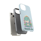 NamasTe-Rex Meditating Dinosaur Phone Case - Funny Yoga T-Rex Mobile Cover | Zen Tech Gift - Atlas Briefly
