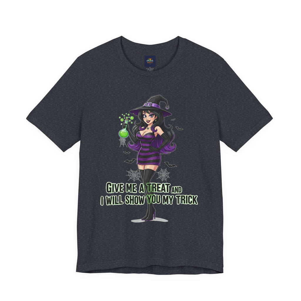Sexy Witch Halloween T-Shirt - Flirty Witch Costume Tee | Trick or Treat Halloween Shirt - Atlas Briefly