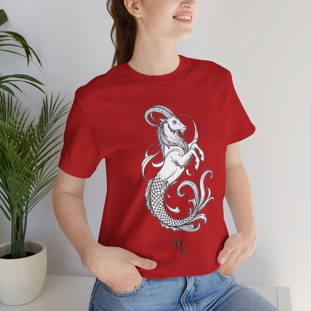 Capricorn Zodiac Tee - Unisex Minimalist Horoscope Shirt in Black and White