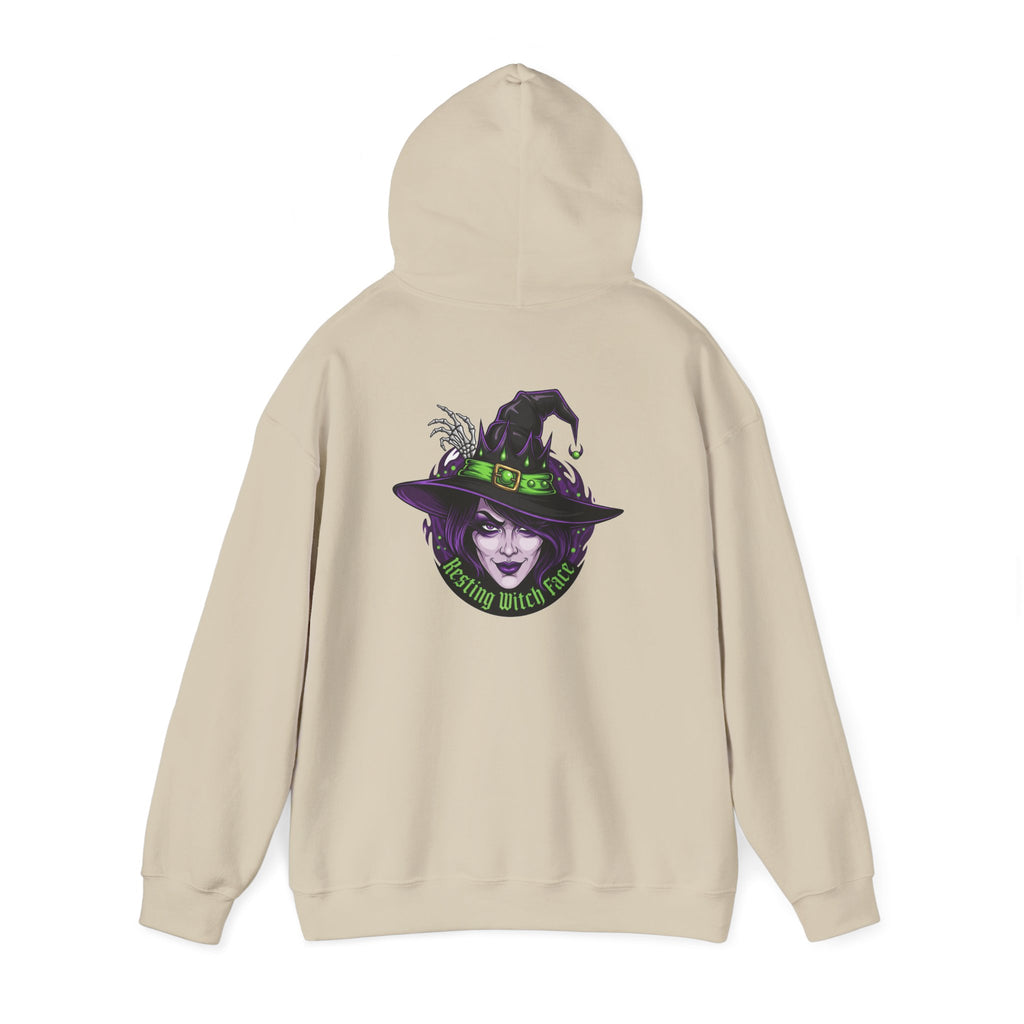 Resting Witch Face Halloween Hoodie – Funny Witch Graphic - Atlas Briefly