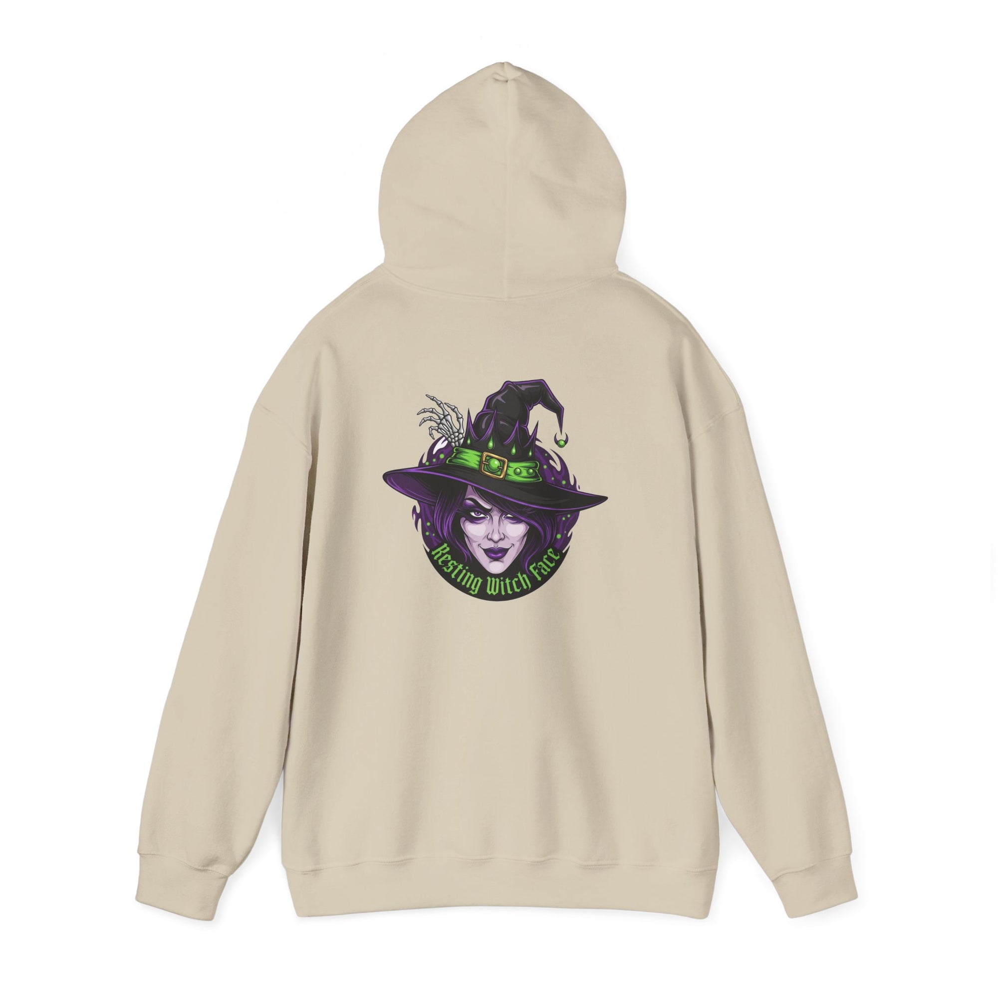 Resting Witch Face Halloween Hoodie – Funny Witch Graphic - Atlas Briefly