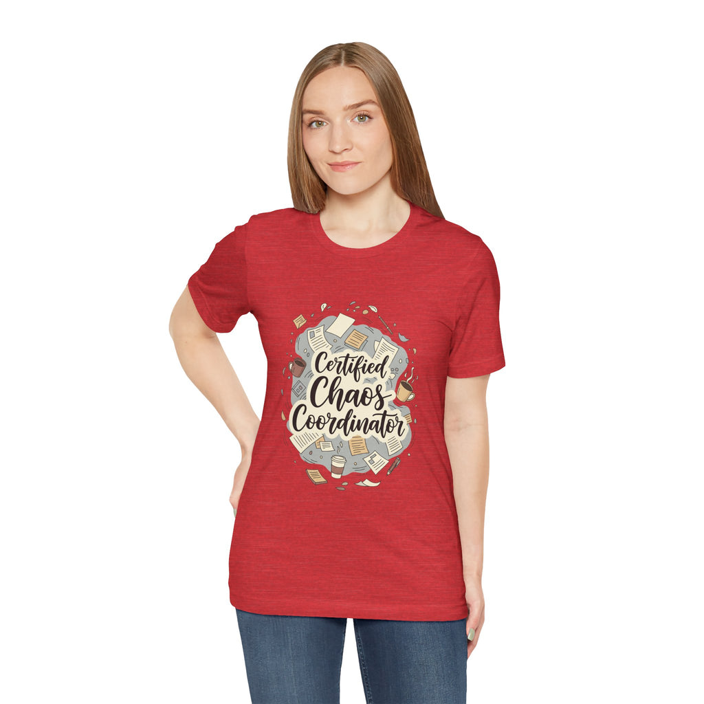 Certified Chaos Coordinator T-Shirt - Funny Mom Teacher Gift | Organized Chaos Tee - Atlas Briefly