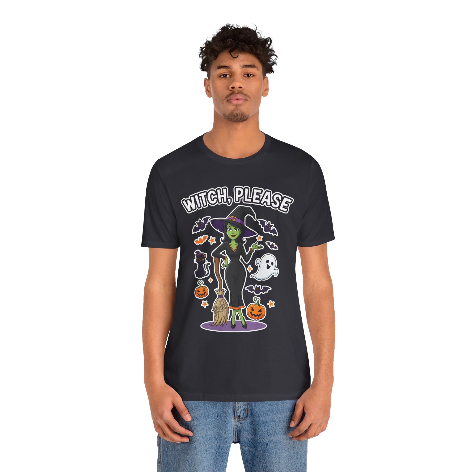 Witch Please Halloween T-Shirt - Sassy Witch Tee with Pumpkin Design | Funny Halloween Shirt - Atlas Briefly
