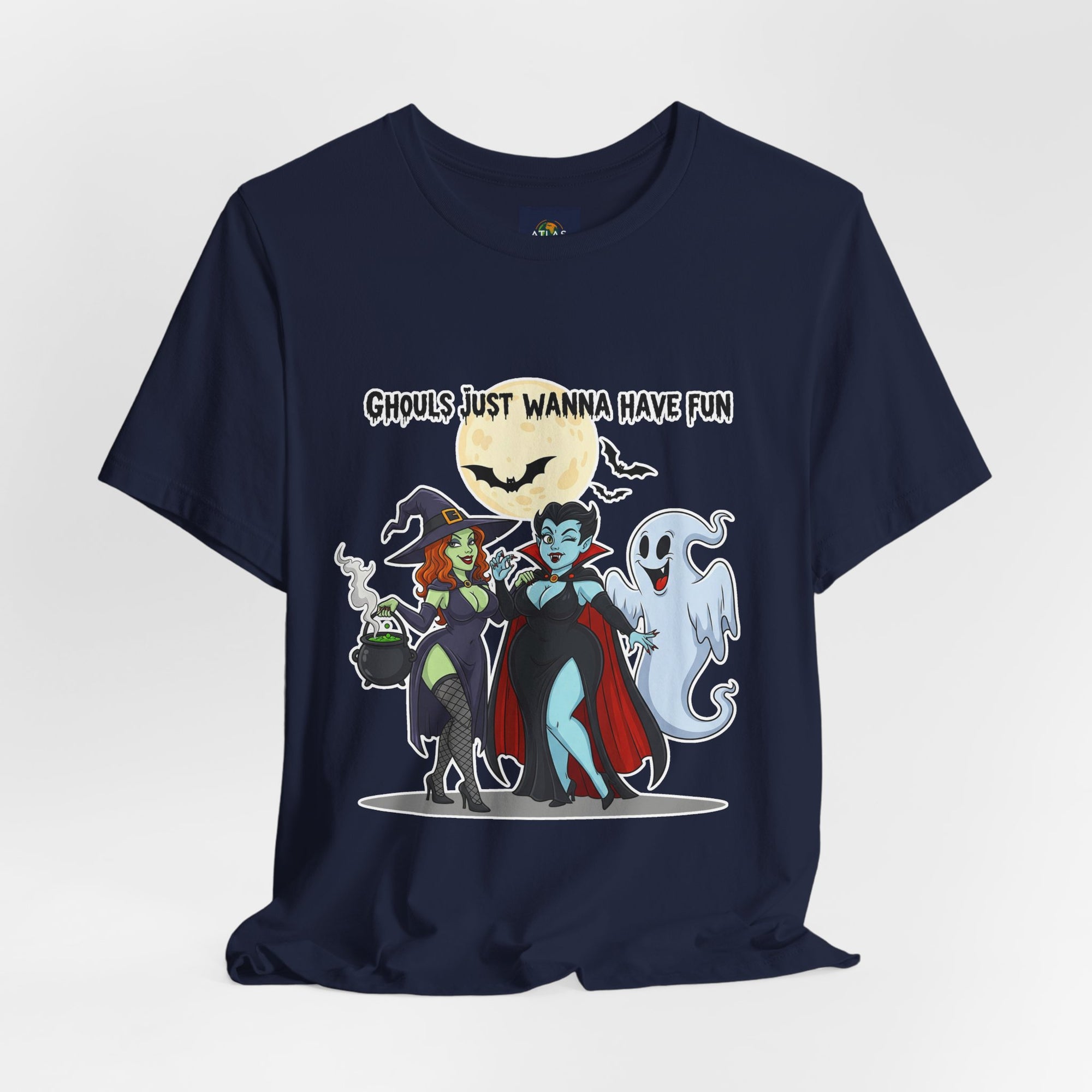 Ghouls Just Wanna Have Fun Halloween T-Shirt - Cute Witch Vampire Ghost Tee | Halloween Character Shirt - Atlas Briefly