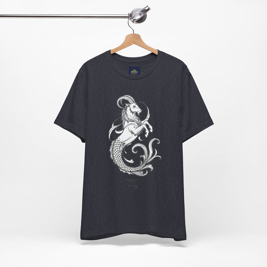 Capricorn Zodiac Tee - Unisex Minimalist Horoscope Shirt in Black and White