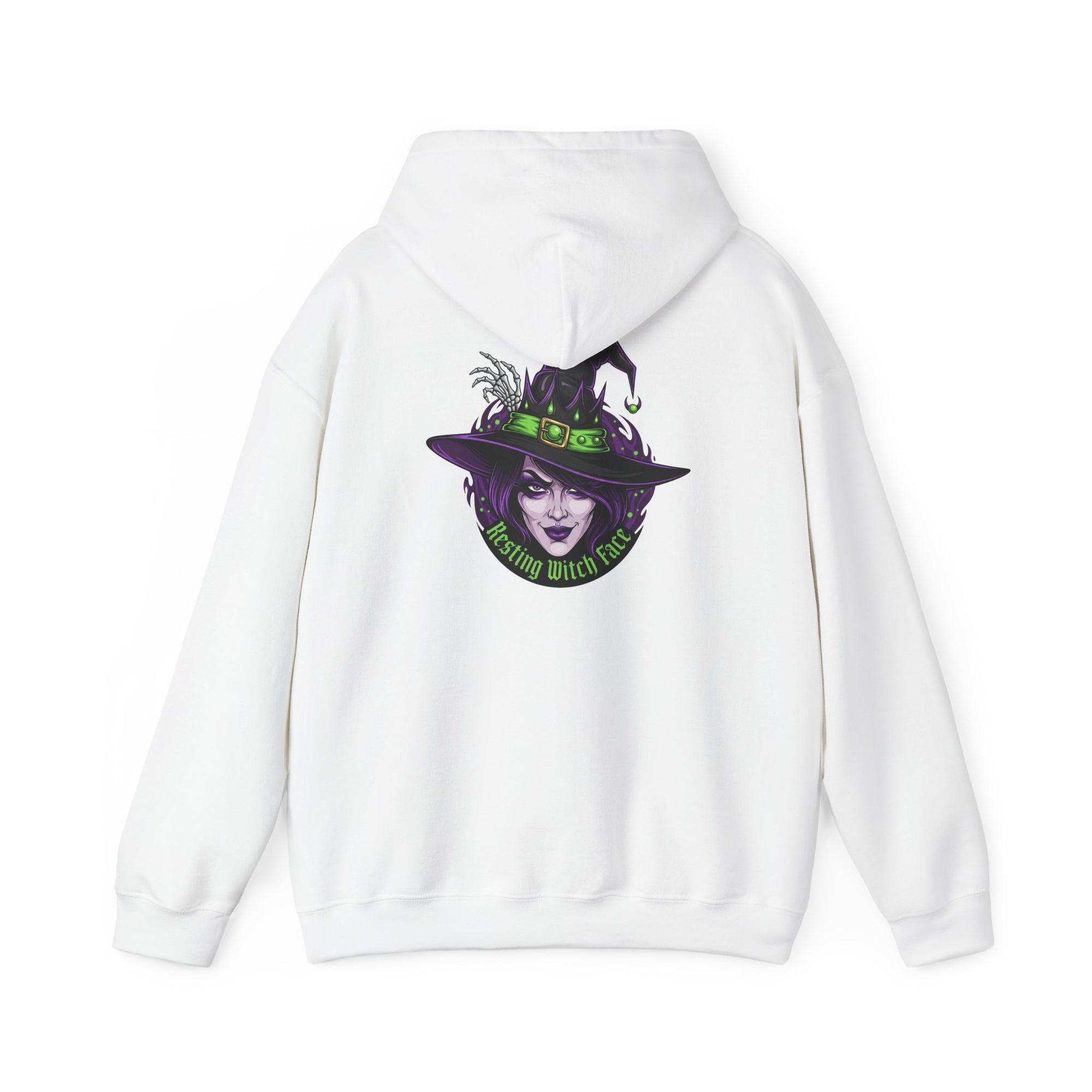 Resting Witch Face Halloween Hoodie – Funny Witch Graphic - Atlas Briefly